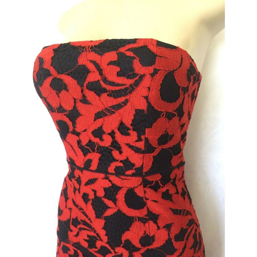 DVF Diane Von Furstenberg Walker Lace Dress Red 2 - Picture 6 of 10